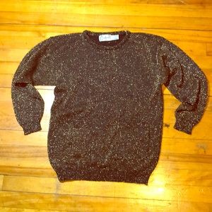 Glam 70s disco 3/4 sleeve sweater